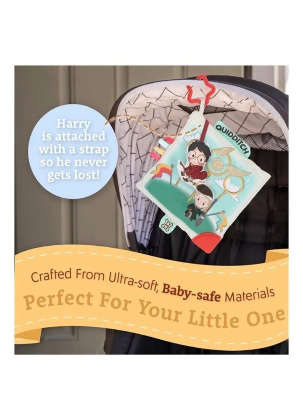 Harry Potter | On The Go Crinkle Square Car seat attachment